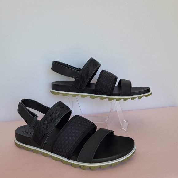 SOREL Roaming Decon Slingback Sandals- Women's Size 10 - Black/Olive color⭐ - Picture 3 of 16